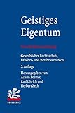 Geistiges Eigentum: Vorschriftensammlung zum gewerblichen Rechtsschutz, Urheberrecht und Wettbewerbsrecht by