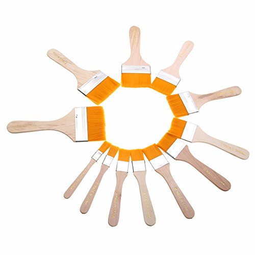 12× Holz Olgemälde Pinsel Set Künstler Acryl Aquarellfarbe Werkzeug - 4