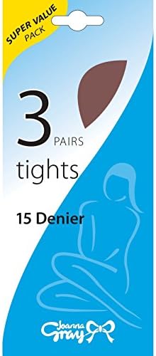 Womens/Ladies 15 Denier Tights (3 Pairs) (X-Large (5ft6”-5ft10”)) (Chiffon)