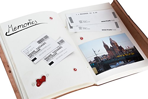 Notizbuch Gusti Leder „Francis“ DIN B5 Echtes Leder | Handgeschöpftes Papier Nachfüllbare Seiten | Recyclebar | Traditionelles Lederaccessoire Blanko Motiv – Kamel – P16 - 3