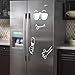 Produktbild Gaddrt kühlschrankaufkleber Wandaufkleber Niedlicher Aufkleber Kühlschrank Happy Delicious Face Kitchen Kühlschrank Wandaufkleber Kunst 50cm x 72cm (Weiß)