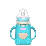 El pezón está hecho de material de silicona 100% seguro y suave y adopta un diseño en espiral, fácil de mamar y beber para el bebé.
