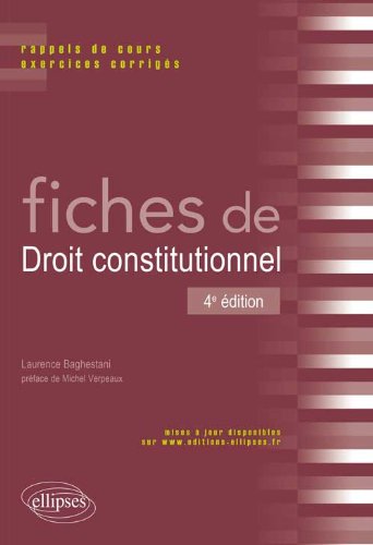 Fiches de Droit Constitutionnel Rappels de Cours & Exercices Corrigés francais Fiches de Droit Constitutionnel Rappels de Cours & Exercices Corrigés francais