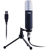 PC Microphone, Mugig USB Condenser Recording Microphone, PC Professional Mic for Online Live Streaming, Youtube, Studio Recording, Plug &amp; Play