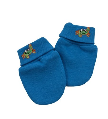Green Nippers Unisex Baby Organic Scratch Mittens Baby Boy's Blue 6-12 Months