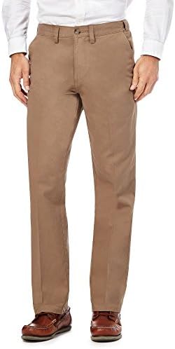 Maine New England Men Big and Tall Tan Chino Trousers 42S