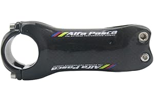 Alfa Pasca Attacco Manubrio in Carbonio per Bici da Strada, Angolo 6/17, 3K Opaco, 70/80/90/100/110/120/130 mm