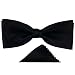 Produktbild handy-point 4250942577337 Edle elegante Fliege mit Einstecktuch Herren unisex Schleife verstellbar mit Haken schwarz