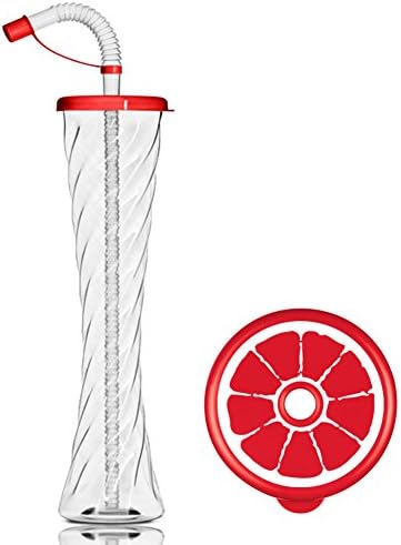 FRUIT CUPS Party Drink Goblets Refillable Mugs Slush Sorbet Granity Cocktail 350ml 12oz (Red, 8 boxes - 432 cups)