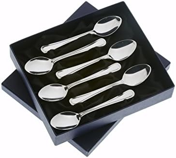 Arthur Price of England 6-Piece Bead 25 Year Silver Plated Teaspoons