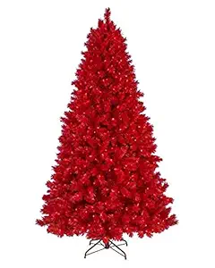 Priya Party Decoration Christmas Pine Tree Red - 10FT