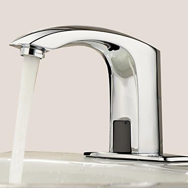HZZymj-Centerset contemporary touch/non-hands-free contact with copper valve hole Chrome bathroom sink faucet