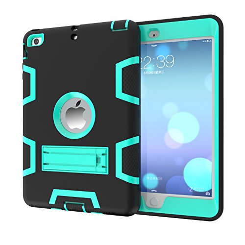 iPad Mini 3/2/1 Fall, eastcoo Spider-Man Militär Silikon Kunststoff Extreme Duty Dual mit Kickstand und Aufkleber kid-proof Schutzhülle Back Cover für iPad Mini 3/2/1 black-green - 2