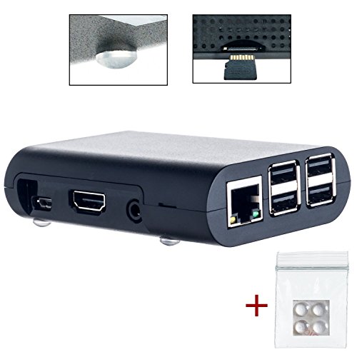Electronic Alps Premium Gehäuse SET für Raspberry Pi 3 mit Videokurs und Gummifüßen | auch für Raspberry Pi 2 Modell B (schwarz)