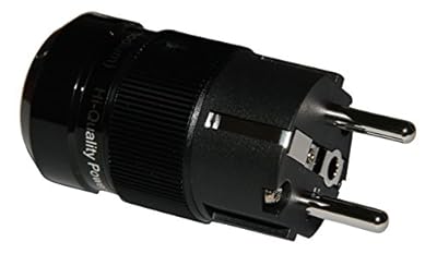 Connettore di Alimentazione Shuko - Corpo nero - Connettori Rodiati