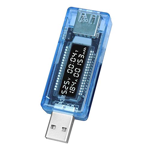 Preisvergleich Produktbild Milnnare USB-Stromspannungsprüfgerät Arzt Ladekapazität Power Bank Meter Amperemeter - Blau