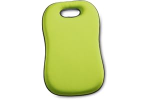 EUROtops Kniekissen – Schaumstoff mit Memory-Effekt, 3-lagiges Kniebrett/Sitzkissen, Für Gartenarbeit/Hausarbeit/Heimwerken/Sport, Polster mit Handgriff, 300 g leicht, Grün
