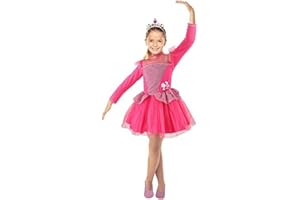 Ciao- Barbie Principessa Ballerina Costume Travestimento Bambina Originale (Taglia 8-10 Anni), Rosa, 11660.8-10