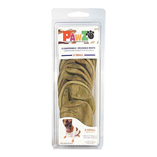 Pawz Botas de Perro PZCMXS hasta 5 cm Camuflaje Resistente al Agua Perro Bota, X S