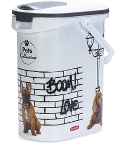 Tightpac America, Inc. pawvac 12 oz envase Sellado al vacío contenedor de Almacenamiento de Comida para Mascotas; Color Negro Tapa de plástico y Cuerpo/Patas Blanco