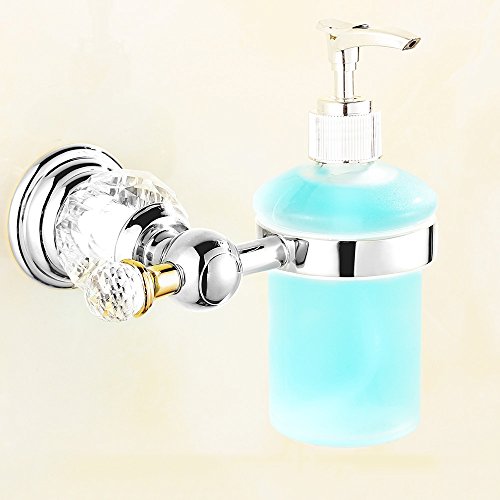 TRRE Europäische Antike Kristall Badezimmer Seifenspender Hand Sanitizer Tassenhalter Badezimmer Zubehör ( Farbe : Silber )