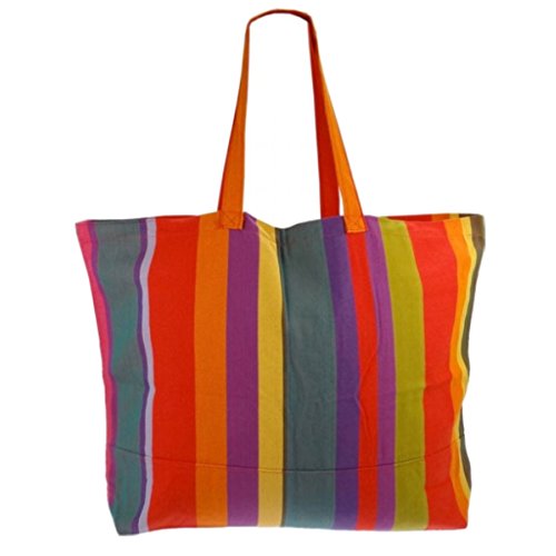 Preisvergleich Produktbild GROßE EINKAUFSTASCHE / STRANDTASCHE XXL - BAUMWOLLE HANDARBEIT - FAIR TRADE (Feliz)