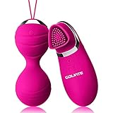 GOLIATE Dalia Ultimate 4 in 1 Geisha Balls, Vibrating Egg, Clitoral Stimulator, Perineum - Best Sex toy / Vibrator for Women and Couples: 10 Modes, Silicone, Waterproof, Discreet, Rechargeable