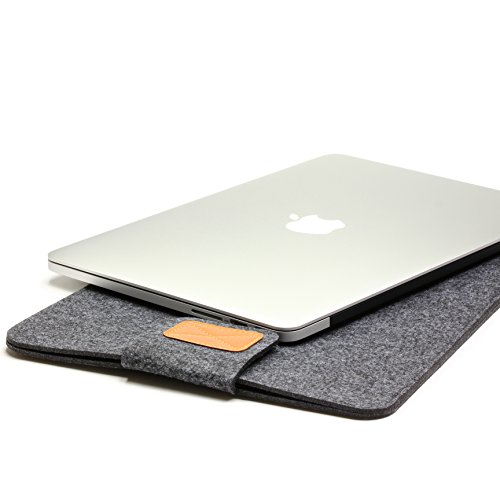 Original Urcover® 13,3 Zoll FILZ Laptop Tasche und Tablet Hülle passend für Ihr iPad, Lenovo Tablet, Samsung Tab, Netbook und viele weitere mobile Endgeräte [deutscher Fachhandel] Dunkel Grau - 5