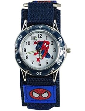 Kinderarmbanduhr Spiderman, wasserdicht, Schnell-Armband, Jungen, Mädchen, Kinder Geburtstag, Uhren (blau 1)
