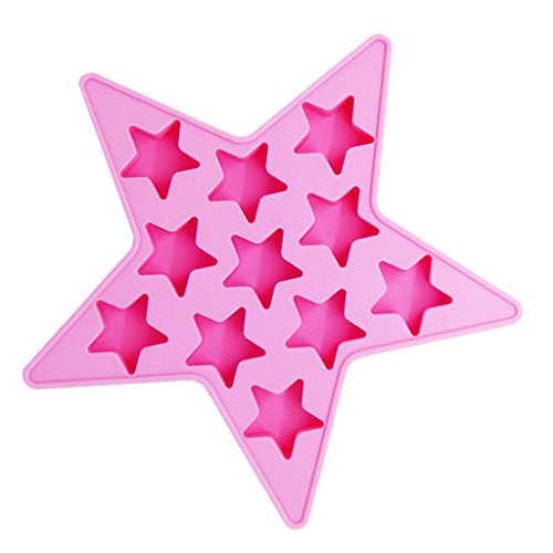 Preisvergleich Produktbild Unbekannt Sharplace Silikon Molds Süßigkeit Silikon Formen Ausstechform Eiswürfelform Eiswürfelbehälter Kuchenfprm für Babynahrung Küchenhilfe - Rosa Stern