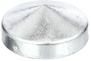 EISENRON Tapa para poste (galvanizado, redondo, 80 mm, incluye 2 tornillos