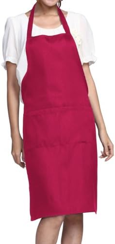 Apron - Unisex Kitchen Apron with front pocket Assorted color for Chefs Butchers Kitchen Cooking Craft UK Baking