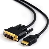 Cable adaptador de HDMI a DVI / De conector HDMI de 19 pines a conector DVI-D (24+1 pines) | DVI-D, completa asignación de pines y por tanto totalmente digital ( 24+1 )