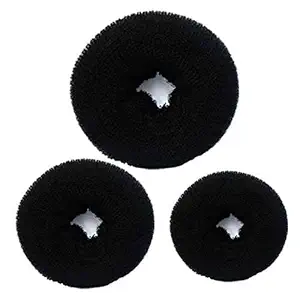 Hair Donut Small Medium Large Bun Ring Shaper Roller Styler Maker - Set of 3 Pcs