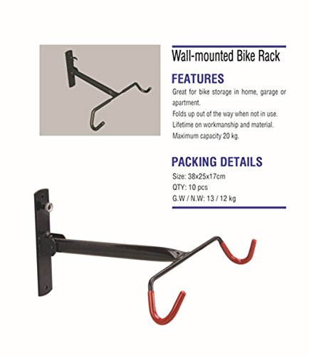 Generic Wand Fahrrad Lagerung Rack Mount Aufhänger Haken Halter mit Schrauben - 3