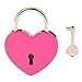 Imported Vintage Personalized Heart Shape Padlock w/ Key Travel Locker Set - Peach L RS.385.00