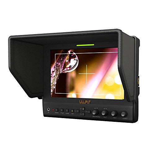 Lilliput 663 S 7  LED Moniteur 1280x800 IPS HD-SDI HDMI avec valise pour Canon 5DII  Nikon et les cam  ras vid  os professionnelles  avec Pop-up menu contextuel  fonctions de Histogramme de couleur RGB  Cb Cr R G B graphe de forme d onde  Graphe colonne de sonore etc 