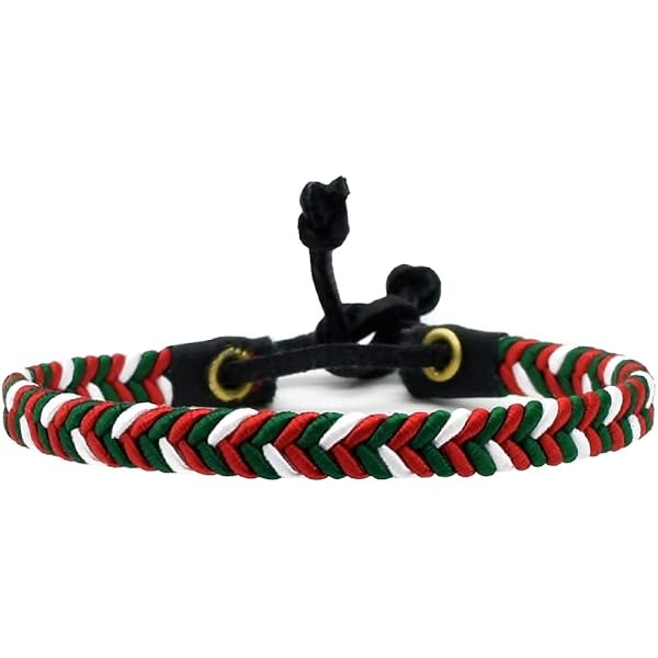 Geflochtenes Armband Mit Mexiko-Flagge – Verstellbar, Aus Nylon, Für Männer & Frauen
