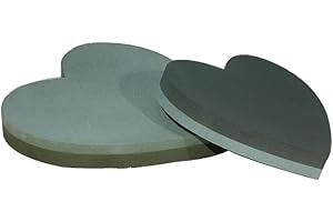 FLORAL NATALIE 2 x Heart 10" (250mm) Floral Foam Backed Funeral Tribute Wet Foam (3501)