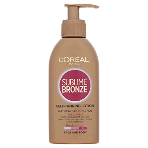 L'Oreal Paris Sublime Bronze Self-Tanning Face and Body Lotion - 150 ml, Medium Tan