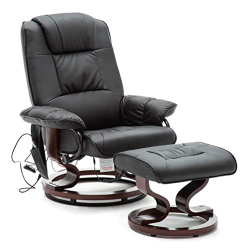 Preisvergleich Produktbild Elektrisch Massage Sessel mit Hocker Relaxsessel Fernsehsessel Polstersessel 360 Grad drehbar, Relax Sessel Drehsessel Massagesessel Stuhl
