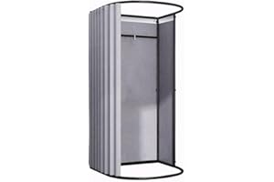 ‎LXSEHN LXSEHN Umkleidekabine Freistehend, U-Form Bewegung Spur Umkleideraum, Bodenstehende Tragbarer Sichtschutz, Schattierung umkleide Öse Eisenhalterung, für Büro Einkaufszentrum