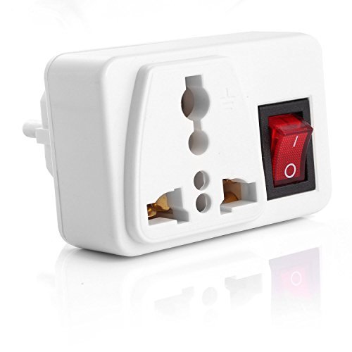 Neuftech® Universal Reiseadapter Travel Plug mit EU Schuko Stecker DE auf UK USA CHN HK JAP usw.