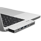 Macbook Pro Hub, UCOUSO UC28Q USB C Hub Aluminum USB Type-C Hub Adapter with 40Gbs Thunderbolt 3, Type C Charging Port, 1 HDMI 4K@30HZ Port,2 USB 3.0 for 13''&amp;15'' MacBook Pro 2016/2017