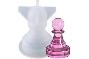 AMZLORD Piezas de ajedrez internacional 3D Molde de resina epoxi DIY hecho a mano Herramientas de fundición