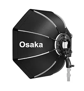 Osaka 21 inches/55 Centimeters Octagonal Softbox with S-Type Bracket Mount with Carrying Case Compatible with Godox Canon Nikon All Flash Speedlites
