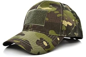 QHIU Taktisch Baseballmütze Camouflage Cap Militär Armee Hat Sonnenblende Kappe für Camping Paintball Jagd Camping Wandern Schießen Jungle Forest Sport im Freien Unisex