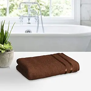 Story@Home Ultra Soft 100% Cotton Large Bath Towel Super Absorbent,Anti Bacterial 450 GSM, Terry Cotton (Brown) Pack of 1