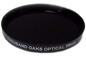 THOUSAND OAKS OPTICAL 77 mm Gewinde, schwarzer Polymer-Solarfilter für Kamera