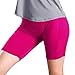 Produktbild JKLEUTRW Shorts Damen Sexy Frauen Reine Farbe Elastische Jungen Legging Fitness Lauf Stretch Dreipunkt Yogahose mit Seitentaschennaht Keep Up Reizvolle Stitching Stretch Hose Laufhose Stretch-Hose